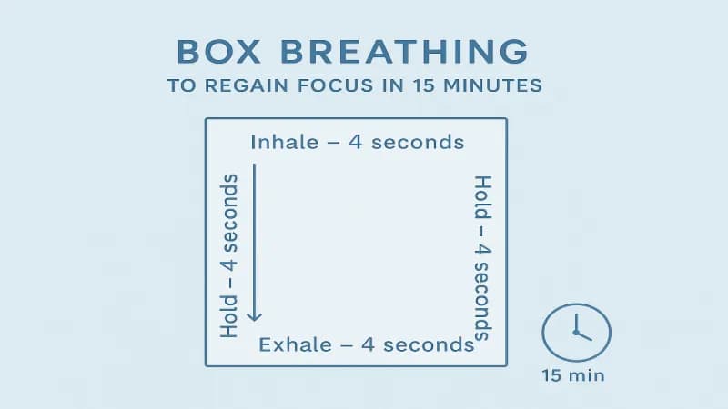 Box breathing exercise example